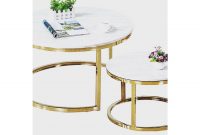 Elite Round Marble Nest Coffee Table Set Of Two Elite Home Direct inside dimensions 1270 X 658