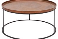 Emily Industrial Loft Black Metal Base Round Copper Coffee Table within measurements 1000 X 1000