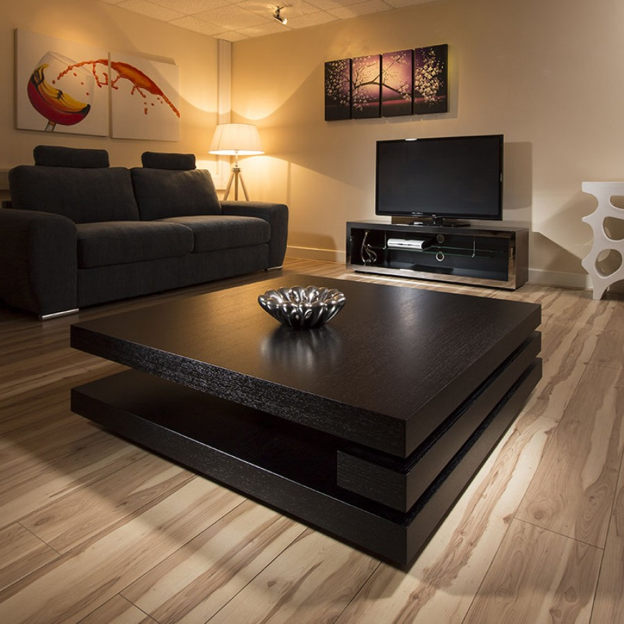 Extra Large Modern Square Black Oak 12mt Coffee Table Ag Studios pertaining to sizing 900 X 900