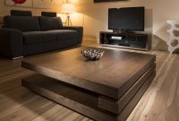 Extra Large Modern Square Dark Elm Brown Wood 12mt Coffee Table in dimensions 900 X 900