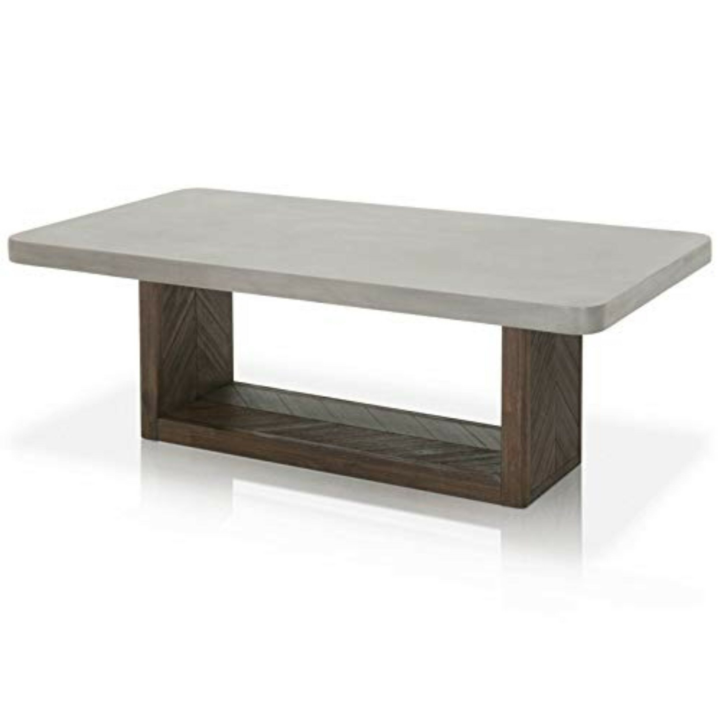 Foundry Select Bellows Concrete Top Coffee Table Wayfair with size 2500 X 2500