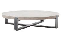 Frantz Loft Modern Grey Concrete Low Round Coffee Table 55d pertaining to dimensions 1000 X 1000