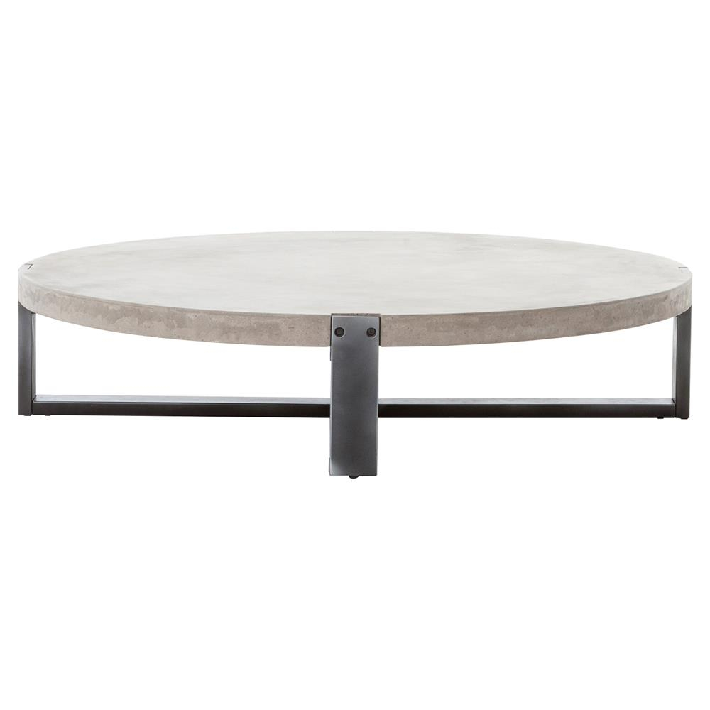Round Concrete Coffee Table • Display Cabinet