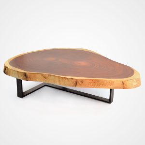 Free Form Wood Coffee Table Blackened Metal Base Rotsen Furniture for dimensions 1200 X 1200