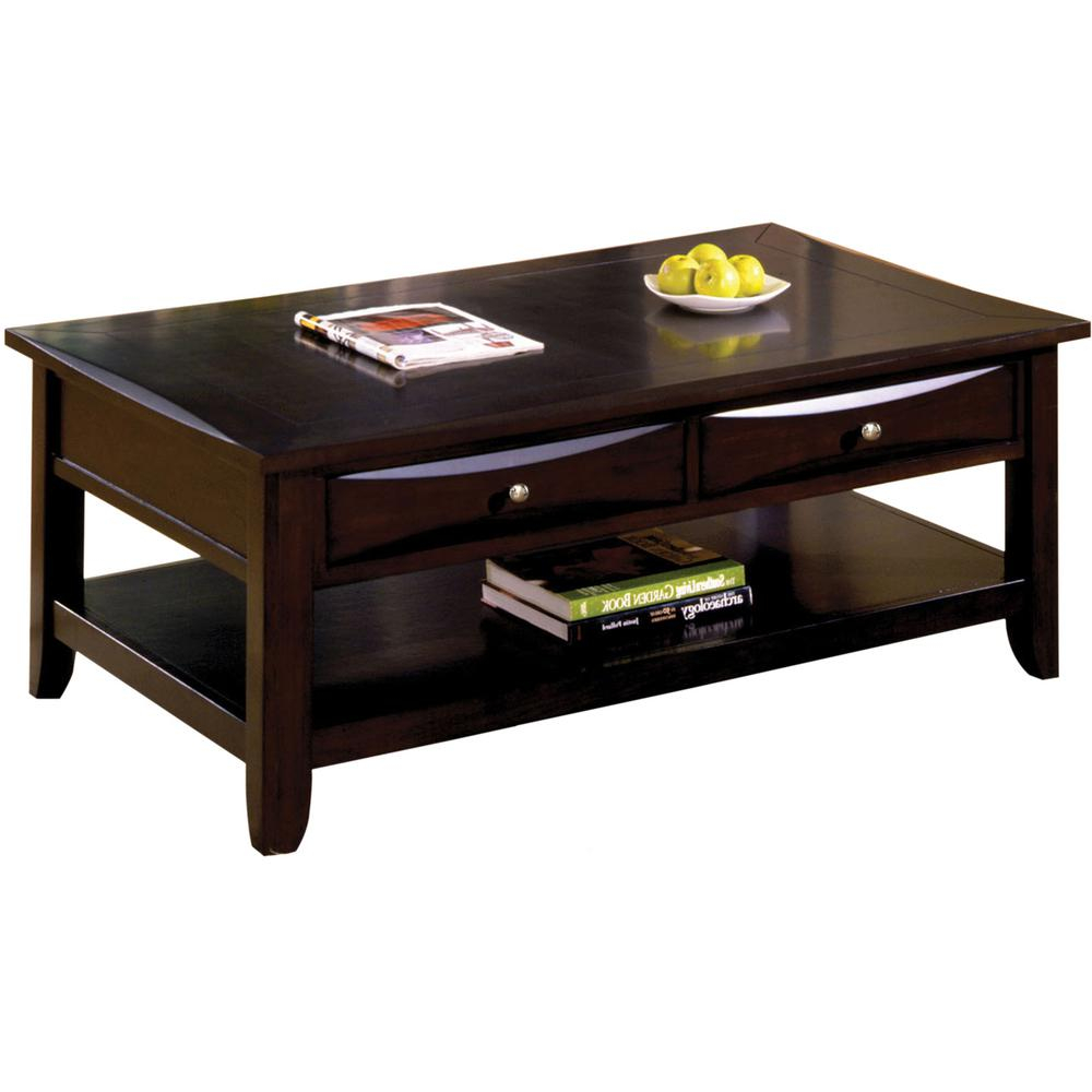 Furniture Of America Baldwin Espresso Coffee Table Cm4265dk C L in dimensions 1000 X 1000