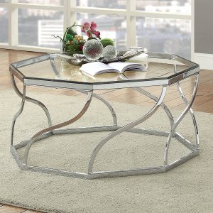 Furniture Of America Joel Glass Coffee Table throughout proportions 1600 X 1600