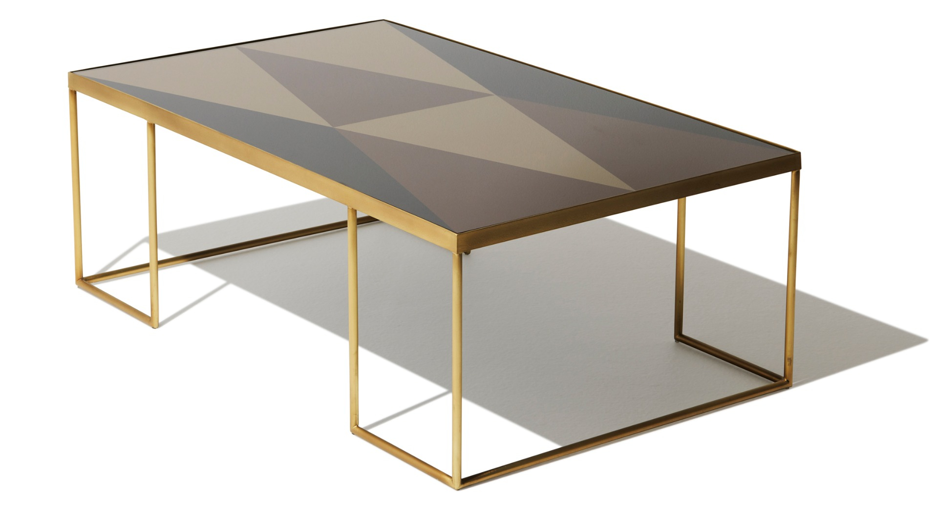 Geometric Bronze Coffee Table Rectangle pertaining to proportions 1920 X 1038