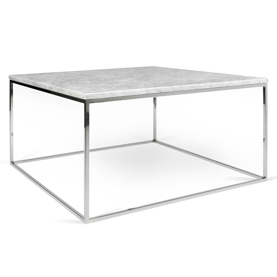 Gleam White Marble Chrome Coffee Table Temahome Eurway pertaining to size 900 X 900