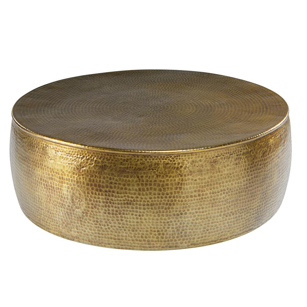 Gold Hammered Aluminium Coffee Table Paloma Maisons Du Monde within proportions 1000 X 1000