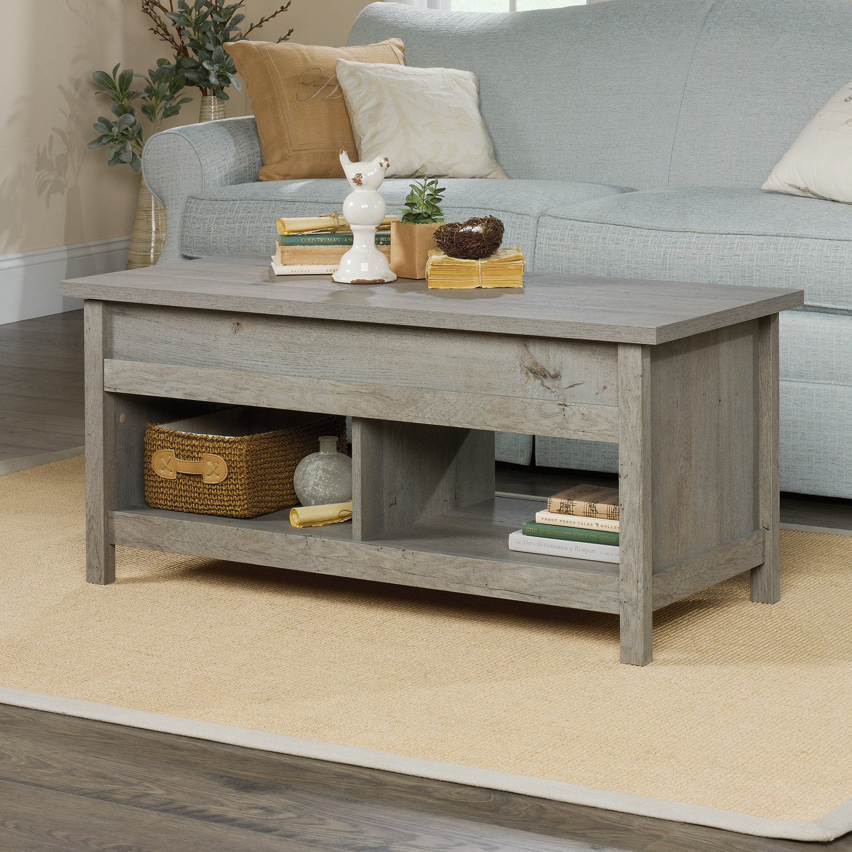 Coffee Table With Raising Top • Display Cabinet