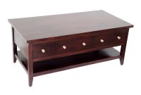 Groove Solid Mango Wood Coffee Table With Drawers Dark Shade with proportions 1400 X 1750