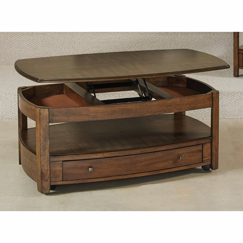 Hammary Primo Rectangular Lift Top Cocktail Table Kd 446 910 with measurements 1000 X 1000