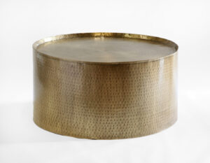 Hammered Brass Coffee Table Perch Decor throughout size 1391 X 1080