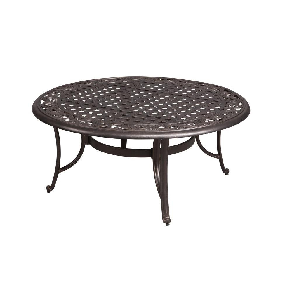 Hampton Bay Edington 42 In Round Patio Coffee Table 131 012 42ct intended for dimensions 1000 X 1000