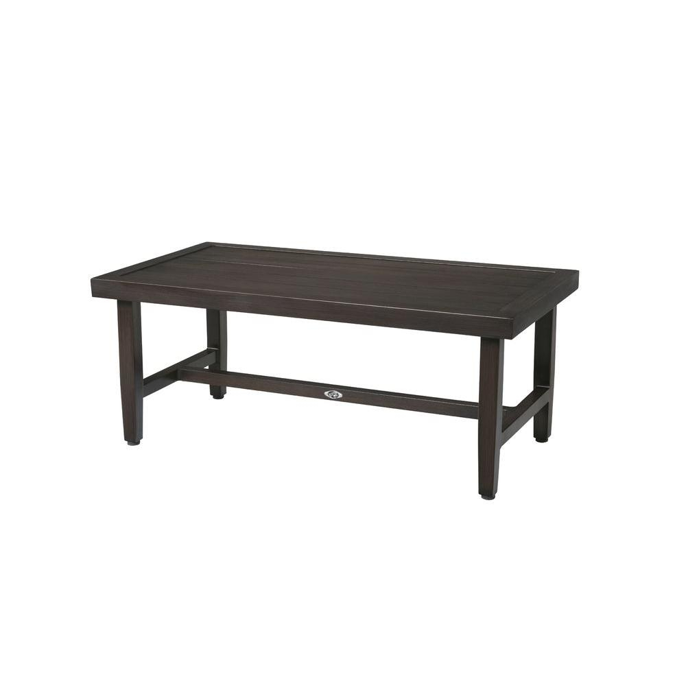 Hampton Bay Woodbury Metal Outdoor Patio Coffee Table Dy9127 Tc with measurements 1000 X 1000