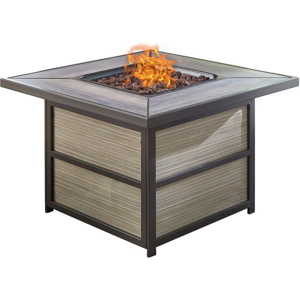 Hanover Chateau Aluminum Outdoor Coffee Table With Gas Fire Pit regarding sizing 1000 X 1000