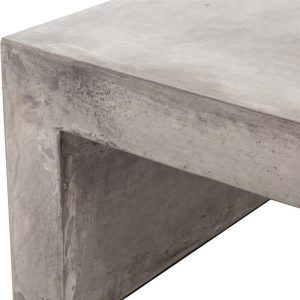 Hanz Industrial Loft Grey Block Concrete Coffee Table Kathy Kuo Home intended for size 1000 X 1000