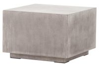 Hanz Industrial Loft Grey Block Concrete Cube Coffee Table Kathy intended for proportions 1000 X 1000