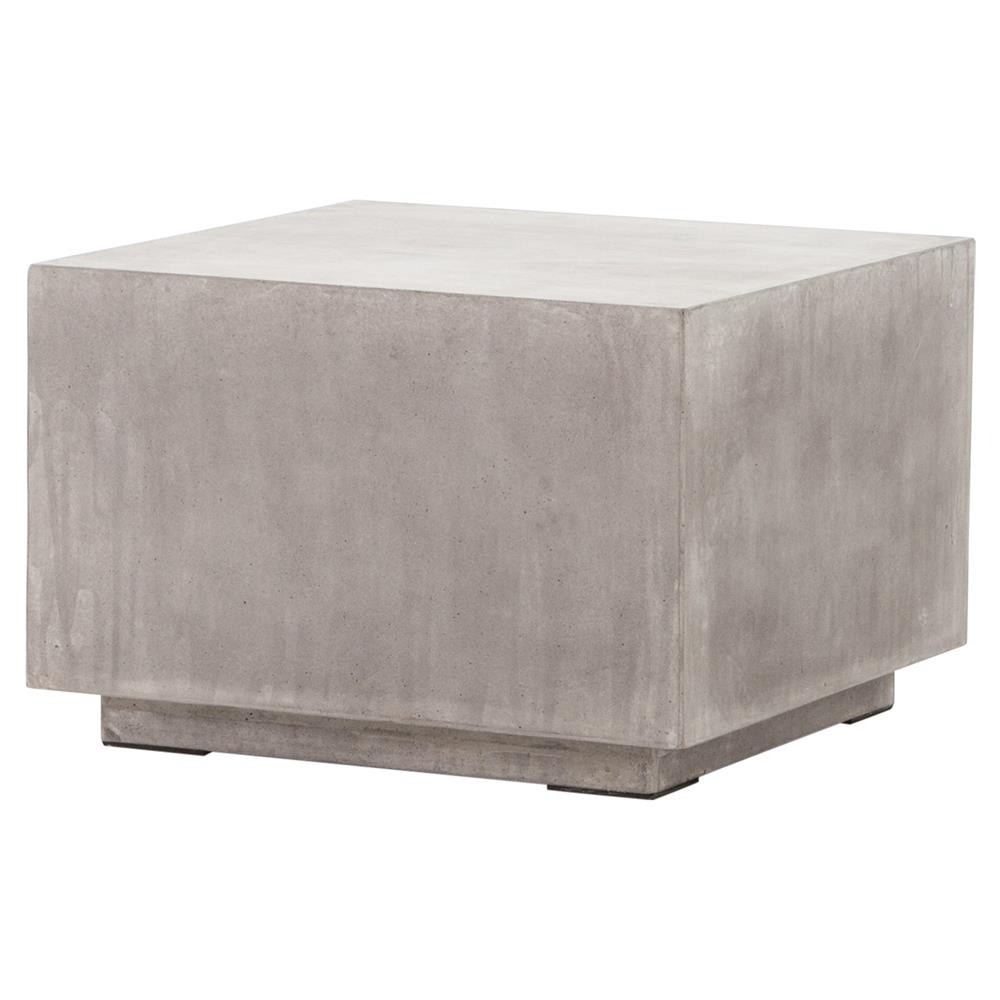 Hanz Industrial Loft Grey Block Concrete Cube Coffee Table Kathy intended for proportions 1000 X 1000