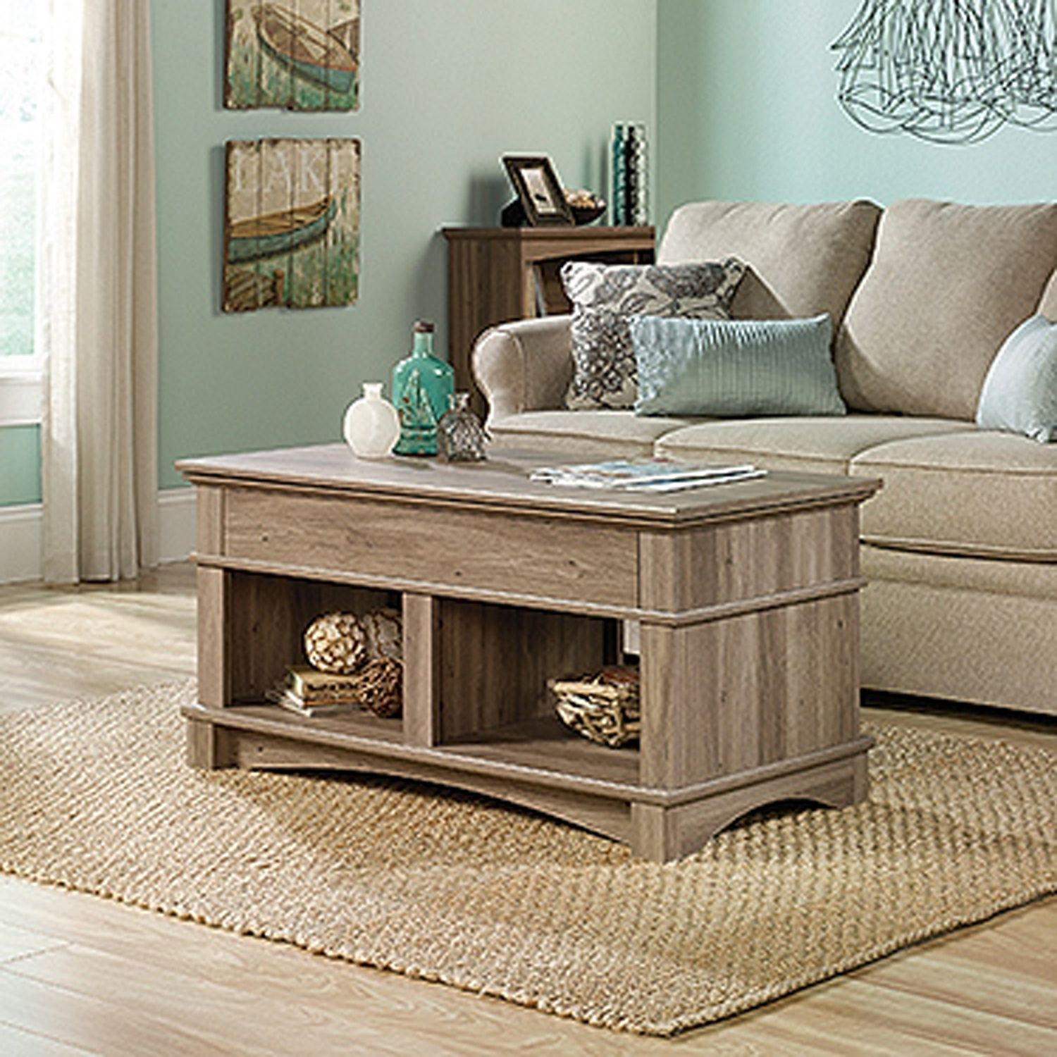 Harbor View Lift Top Coffee Table Salt Oak D 420329 Sauder in sizing 1500 X 1500