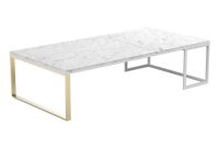 Hialeah Rectangle Coffee Table White Marble Rouse Home with size 1000 X 1000