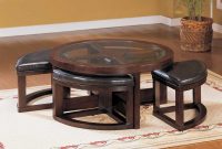 Homelegance Brussel Round Cocktail Table With 4 Ottomans 3219pu 01 pertaining to size 1110 X 900