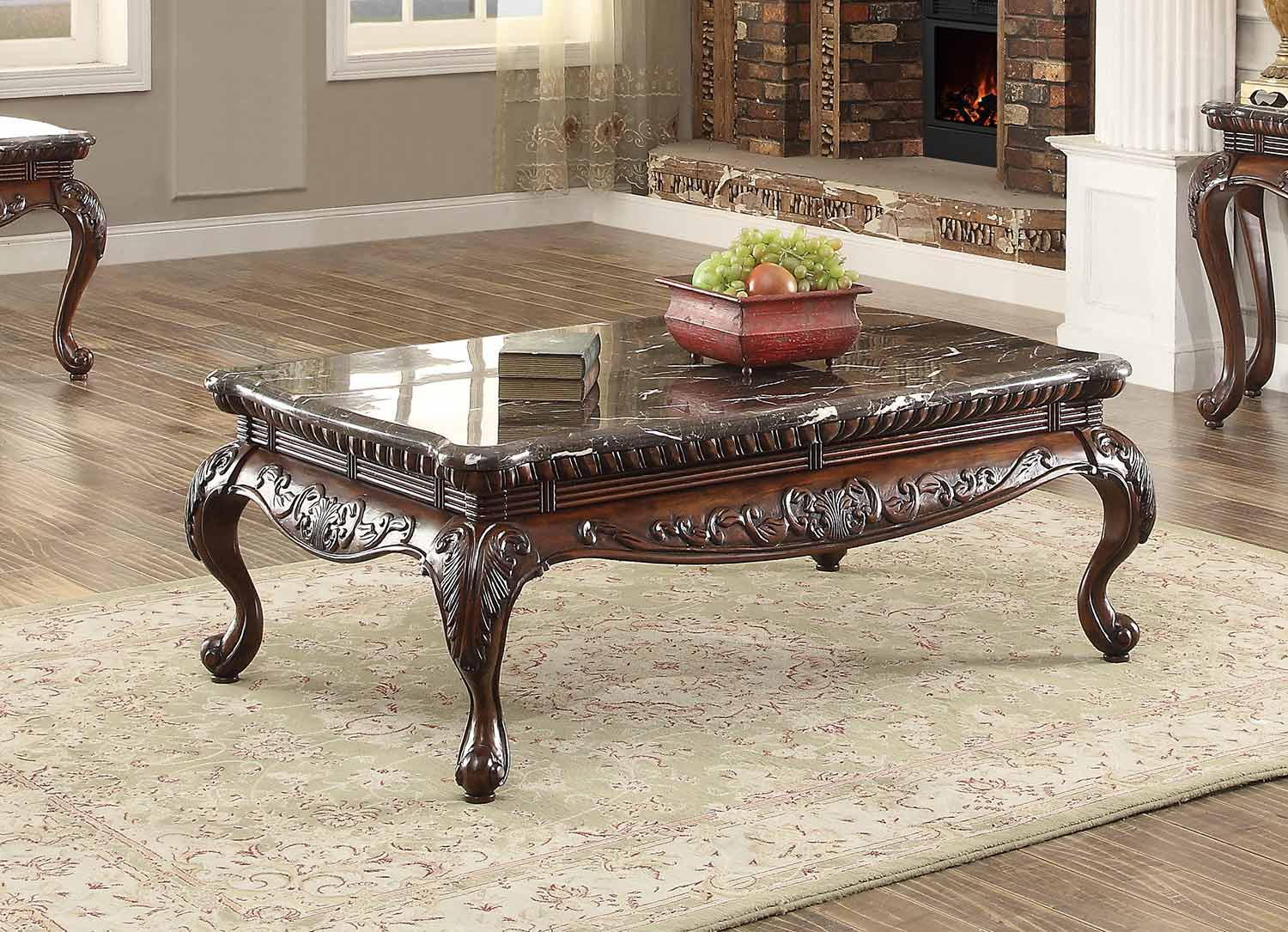 Homelegance Mariacarla Cocktailcoffee Table Dark Cherry 3526 30 inside sizing 1500 X 1085