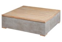 Ian Modern Square Wood Top Grey Concrete Base Outdoor Storage within proportions 1000 X 1000