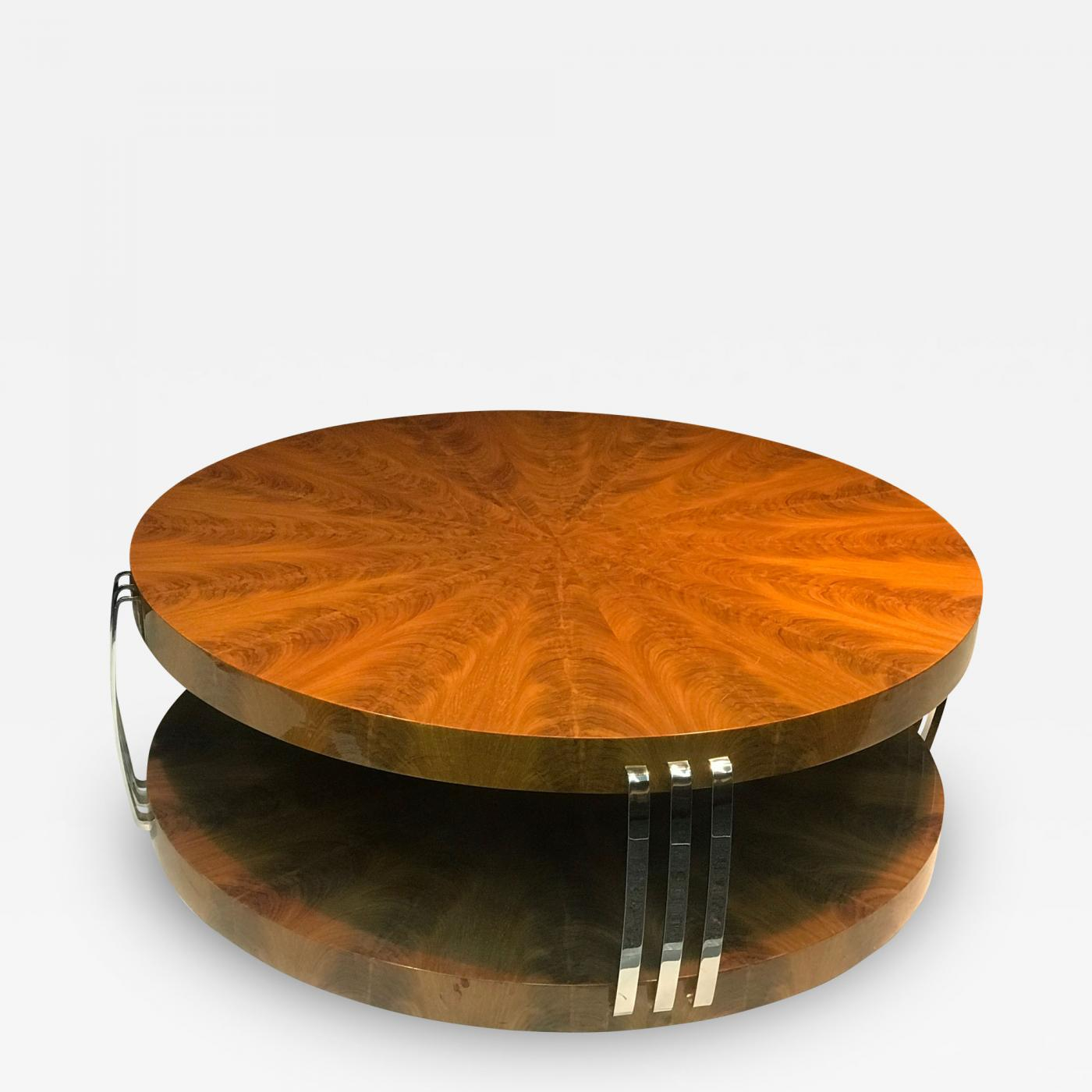 Impressive Art Deco Style Burled Wood Coffee Table with measurements 1400 X 1400