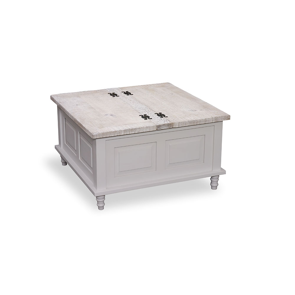 Inadam Furniture Square Coffee Table Trunk White Beach House with regard to sizing 1000 X 1000
