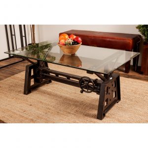Industrial 20 X 47 Inch Gray Mechanical Coffee Table for proportions 1600 X 1600