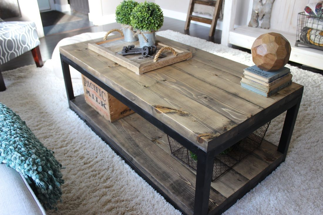 Industrial Coffee Table Made The Rugged Rooster Creations intended for dimensions 1100 X 733