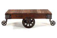 Industrial Coffee Table Wheels Barnxo Handmade Furniture Barnwood in proportions 1920 X 1080