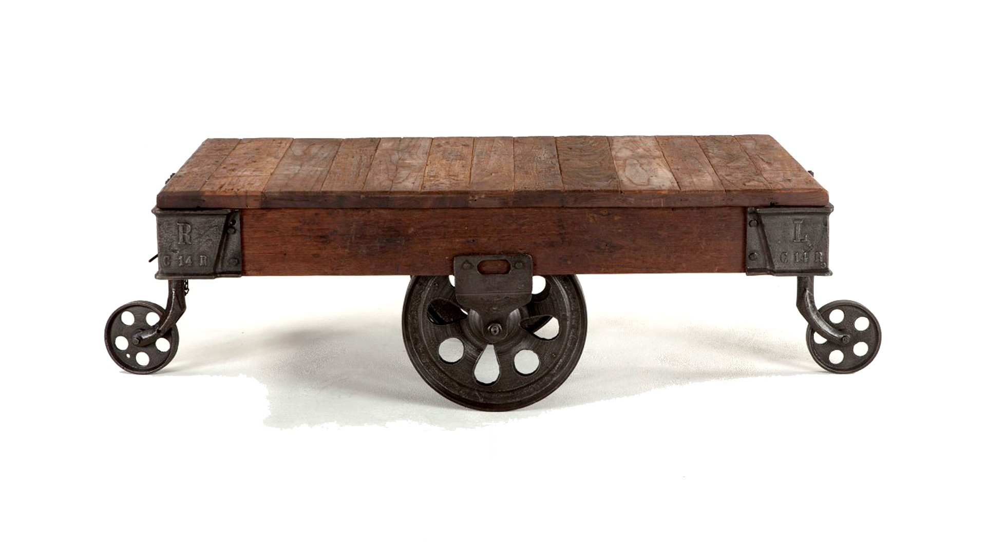 Industrial Coffee Table Wheels Barnxo Handmade Furniture Barnwood with regard to size 1920 X 1080
