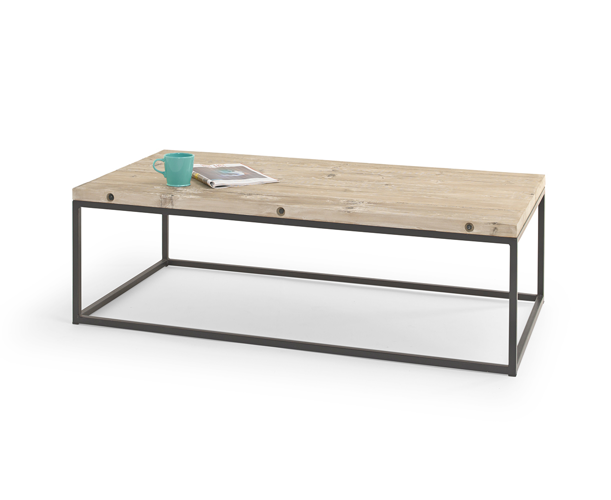 Industrial Style Coffee Table Poste Loaf in measurements 1221 X 1000