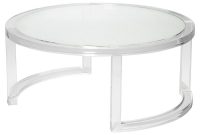 Interlude Ava Modern Round Clear Glass Acrylic Coffee Table for sizing 1000 X 1000