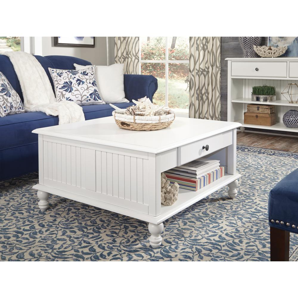 International Concepts Cottage Beach White Square Coffee Table Ot07 regarding proportions 1000 X 1000