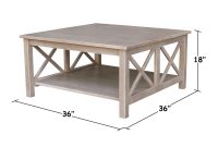 International Concepts Hampton Weathered Taupe Gray Coffee Table with regard to dimensions 1000 X 1000