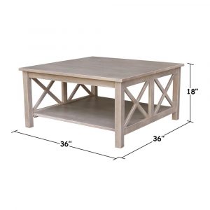 International Concepts Hampton Weathered Taupe Gray Coffee Table with regard to dimensions 1000 X 1000