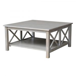 International Concepts Hampton Weathered Taupe Gray Coffee Table within measurements 1000 X 1000