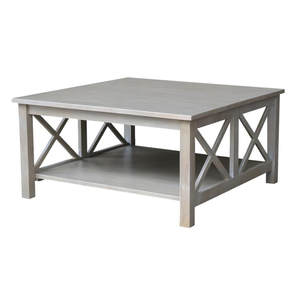 International Concepts Hampton Weathered Taupe Gray Coffee Table within measurements 1000 X 1000