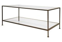Kemp Modern Classic 2 Tier Rectangular Glass Bronze Coffee Table with proportions 1000 X 1000
