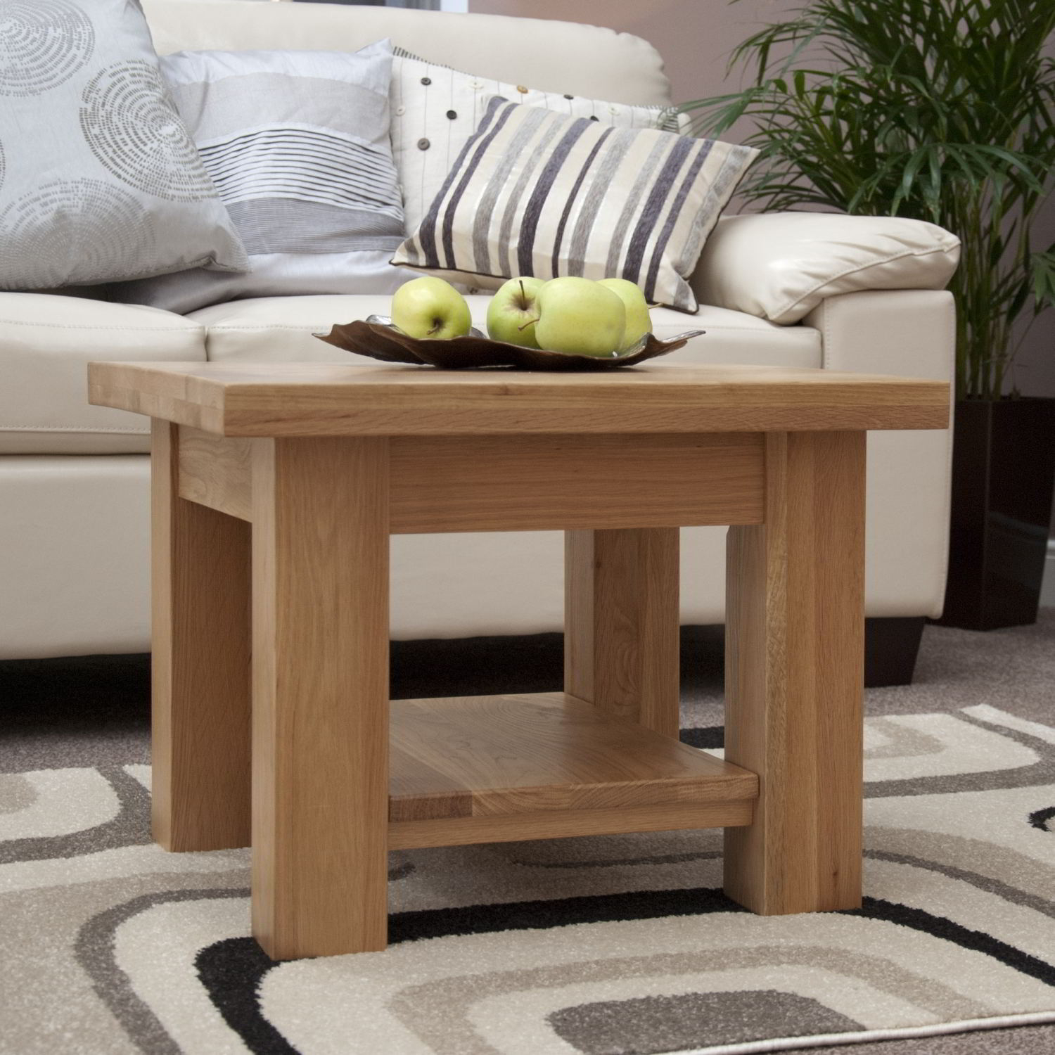 Kingston Solid Oak Living Room Lounge Furniture Small Square Coffee intended for size 1500 X 1500