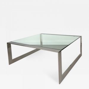 Large Square Glass And Chrome Coffee Table with dimensions 1400 X 1400