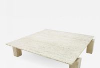 Large Travertine Coffee Table France 1960s within dimensions 1400 X 1400