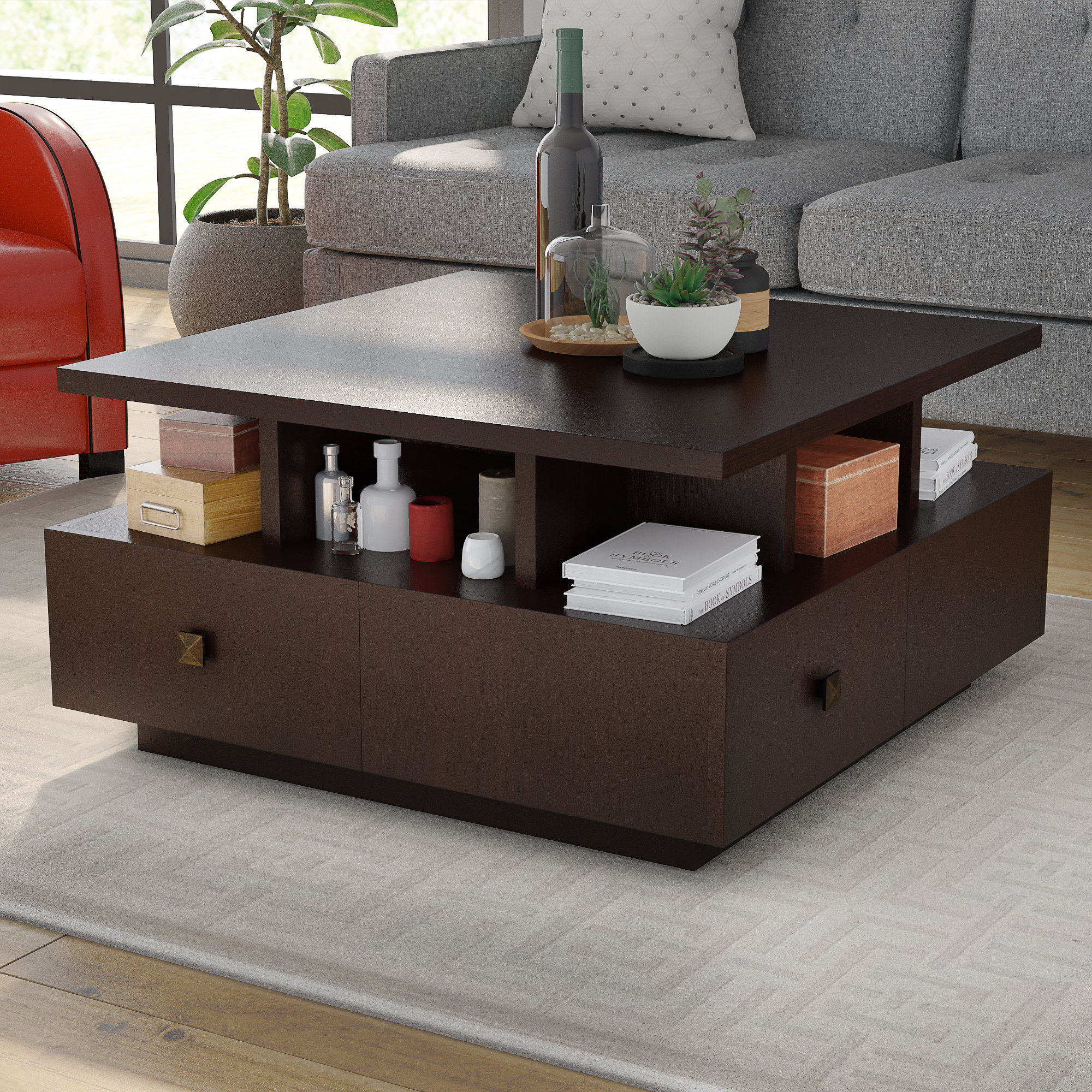 Latitude Run Square Coffee Table With Storage Reviews Wayfair with proportions 2000 X 2000 Latitude Run Square Coffee Table With Storage Reviews Wayfair with proportions 2000 X 2000