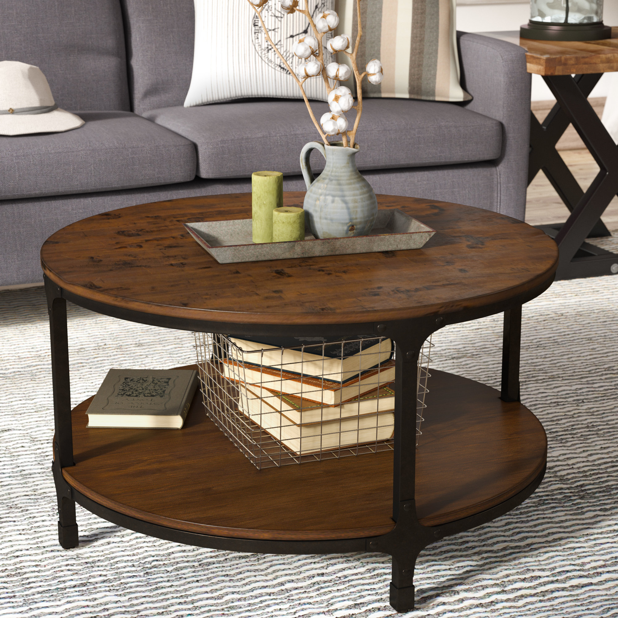 Laurel Foundry Modern Farmhouse Carolyn Round Coffee Table Reviews intended for proportions 2000 X 2000