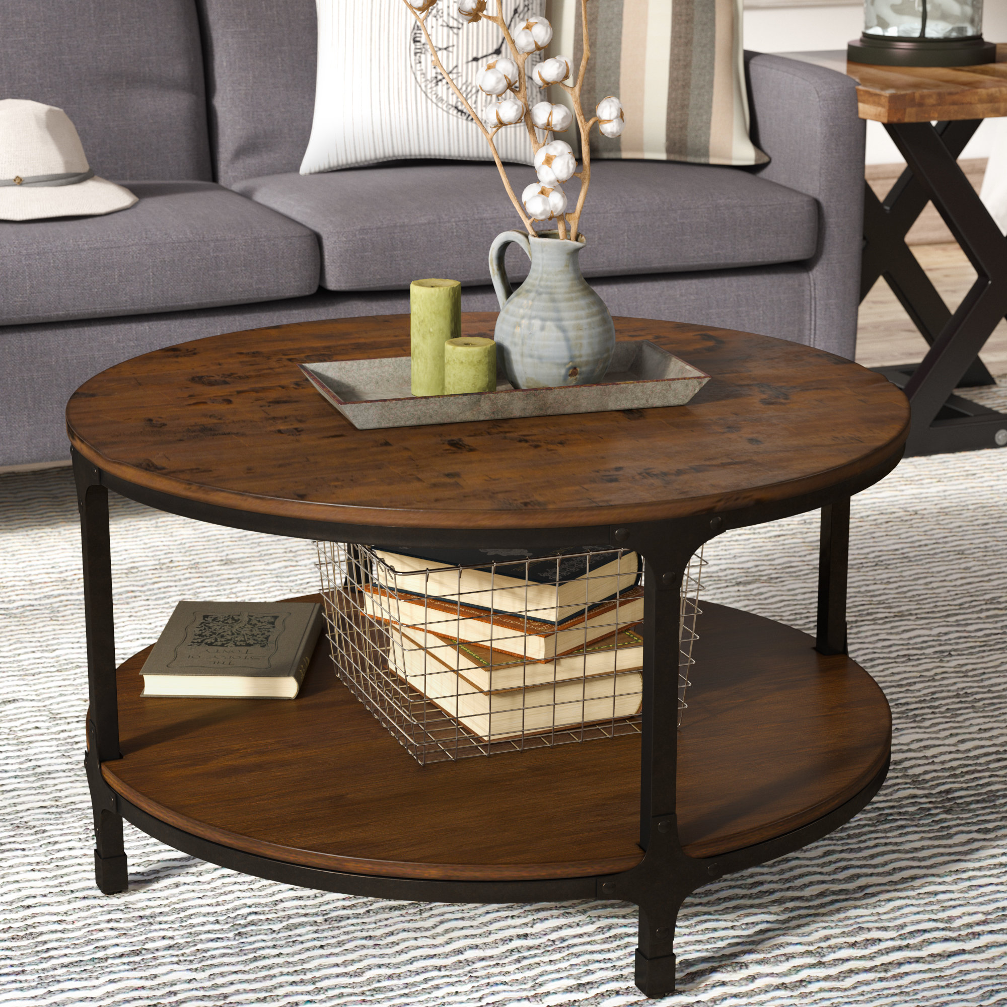 Laurel Foundry Modern Farmhouse Carolyn Round Coffee Table Reviews pertaining to sizing 2000 X 2000