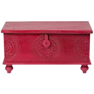 Leela Red Handcarved Medallion Storage Trunkcoffee Table 05 114 12 in sizing 1000 X 1000