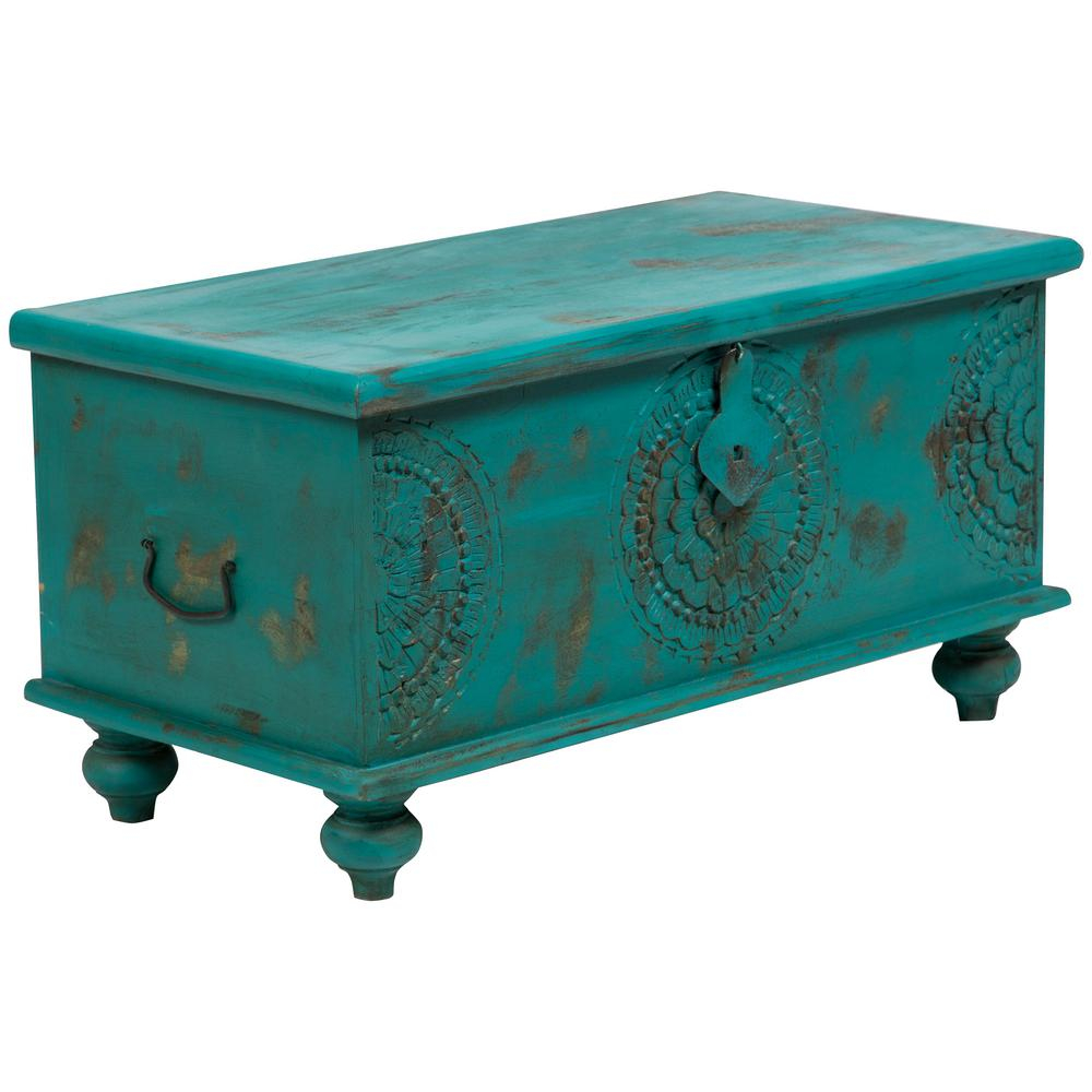 Leela Teal Blue Handcarved Medallion Storage Trunkcoffee Table 05 intended for proportions 1000 X 1000